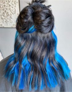 blue hair 605 styling co hair salon sioux falls
