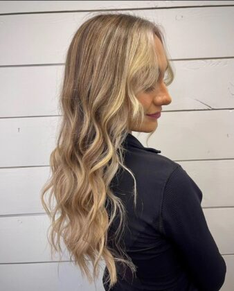 blonde fine hair long layers